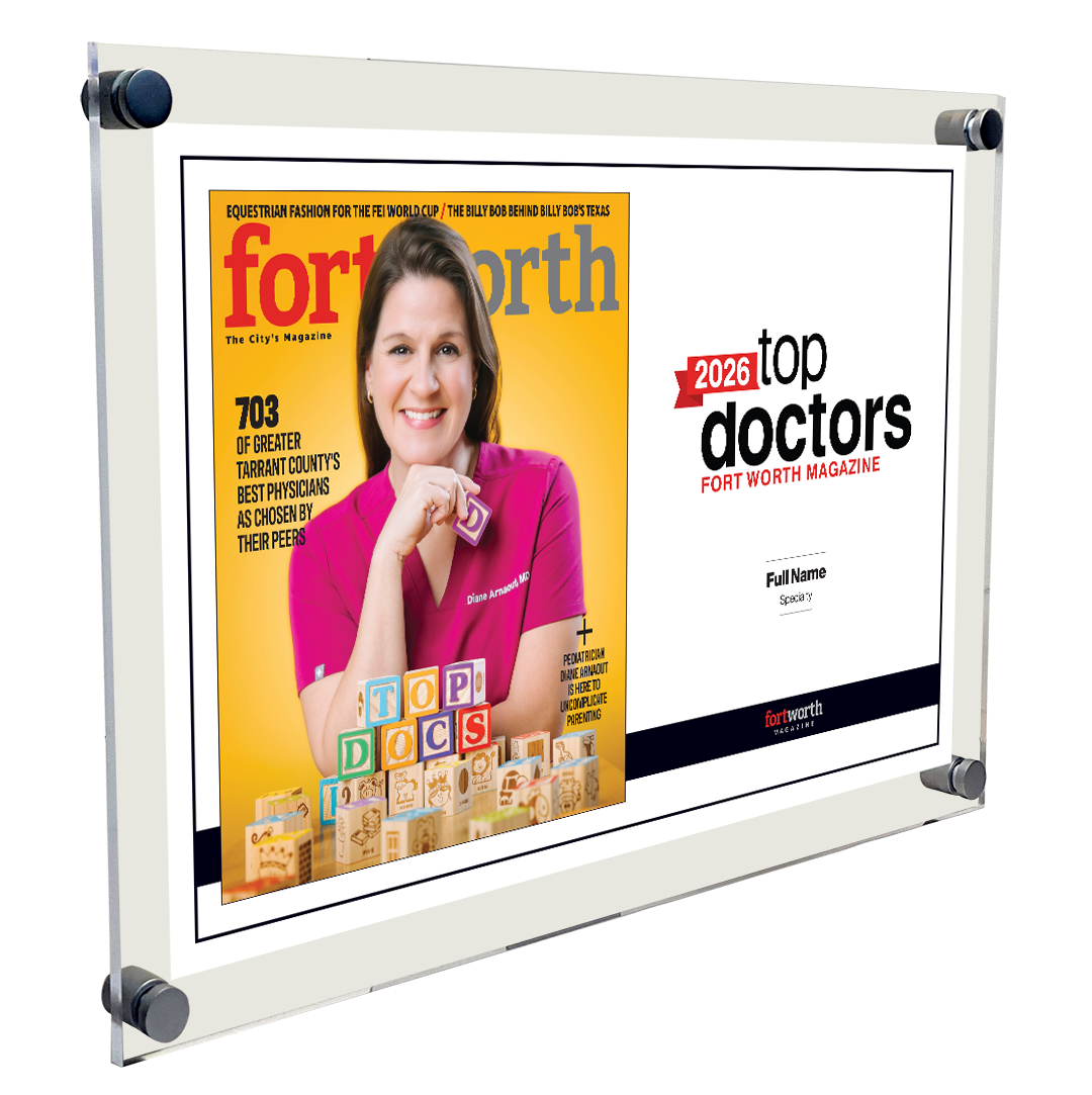 Fort Worth Magazine Top Doctor Acrylic Plaque - Cover & Award