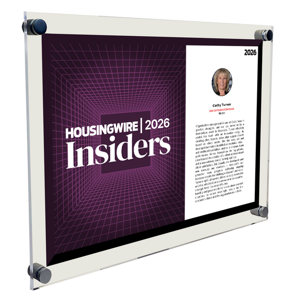 HousingWire Editorial Award Programs Profile Spread Plaque - Acrylic Standoff