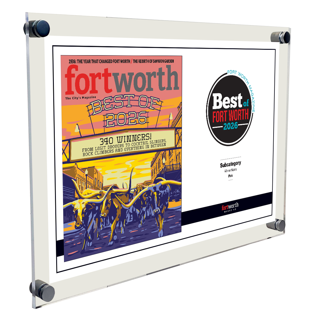 Fort Worth Magazine Best Of Acrylic Plaque - Cover & Award