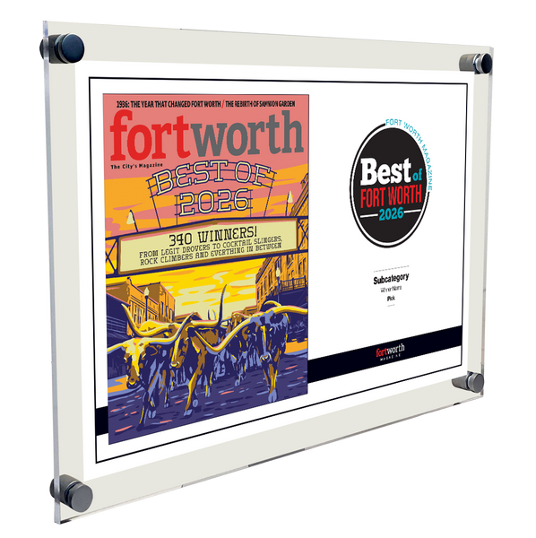 Fort Worth Magazine Best Of Acrylic Plaque - Cover & Award