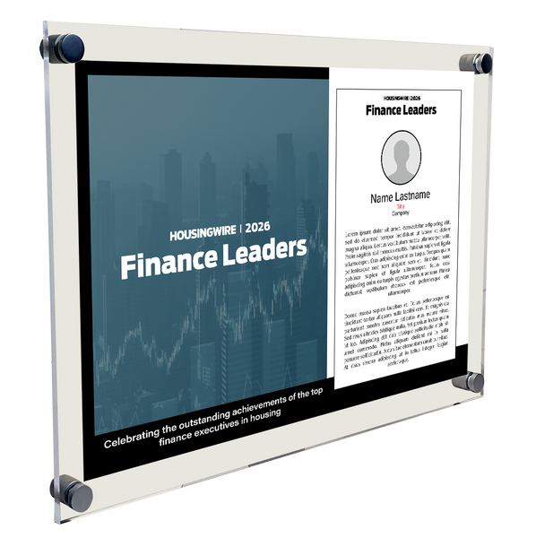 HousingWire Editorial Award Programs Profile Spread Plaque - Acrylic Standoff