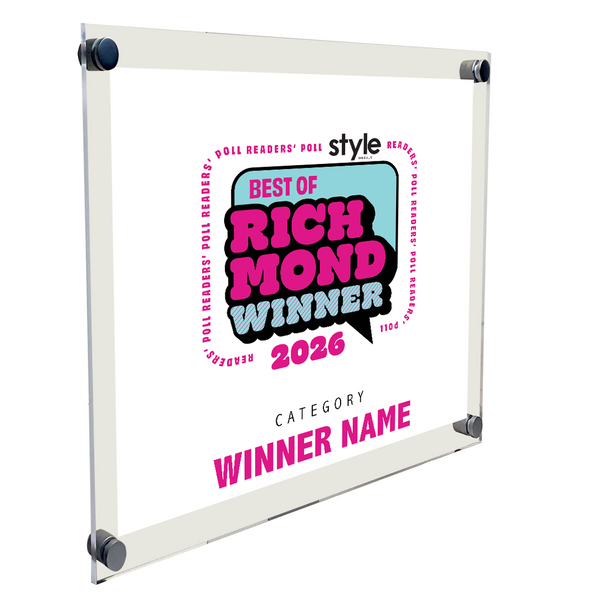 Style Weekly "Best of Richmond" Acrylic Plaque