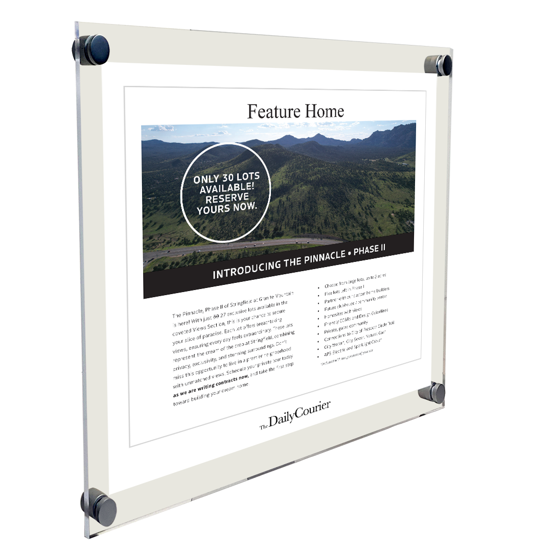 The Daily Courier Featured Homes Article - Acrylic Standoff Plaque