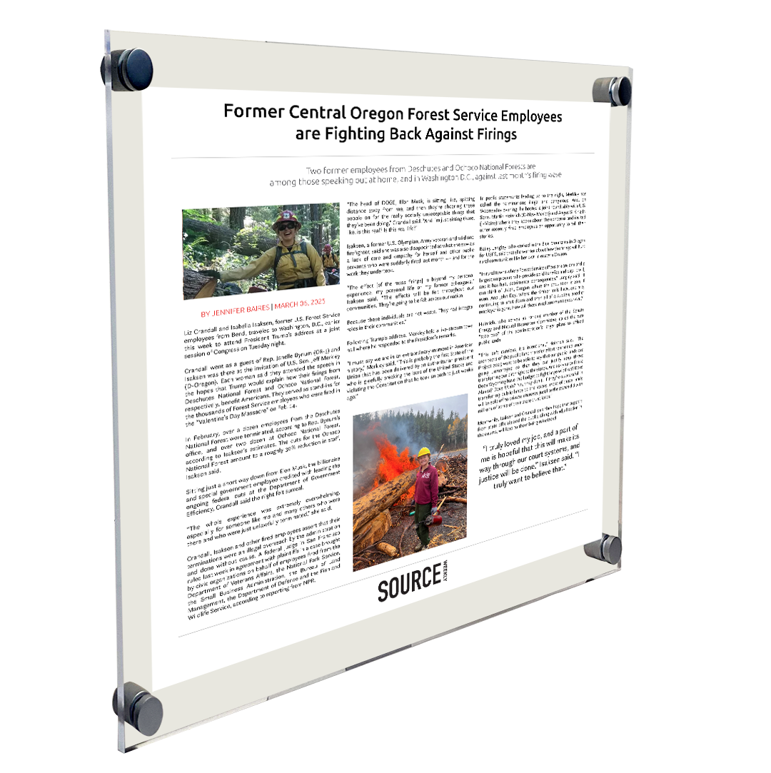 Source Weekly Online Article Acrylic Plaques