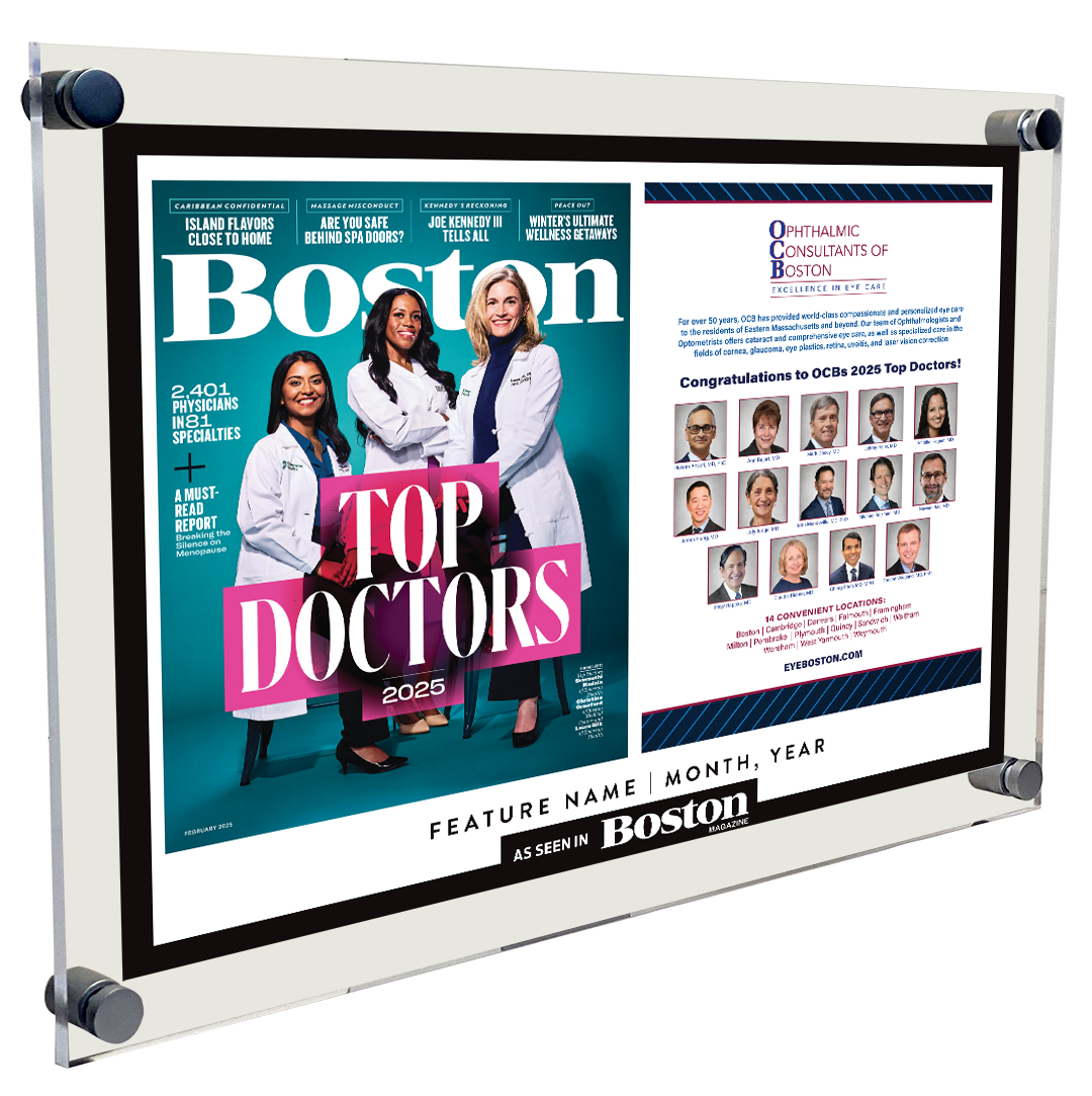 Boston Magazine Advertiser Acrylic Standoff Plaque
