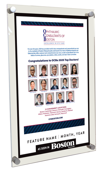 Boston Magazine Advertiser Acrylic Standoff Plaque