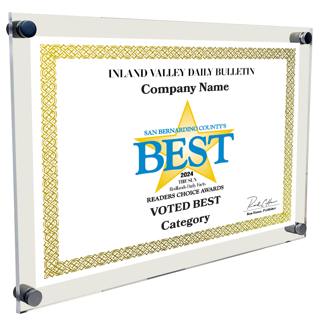 The Sun & Daily Facts Best Of and Readers Choice Certificate - 10