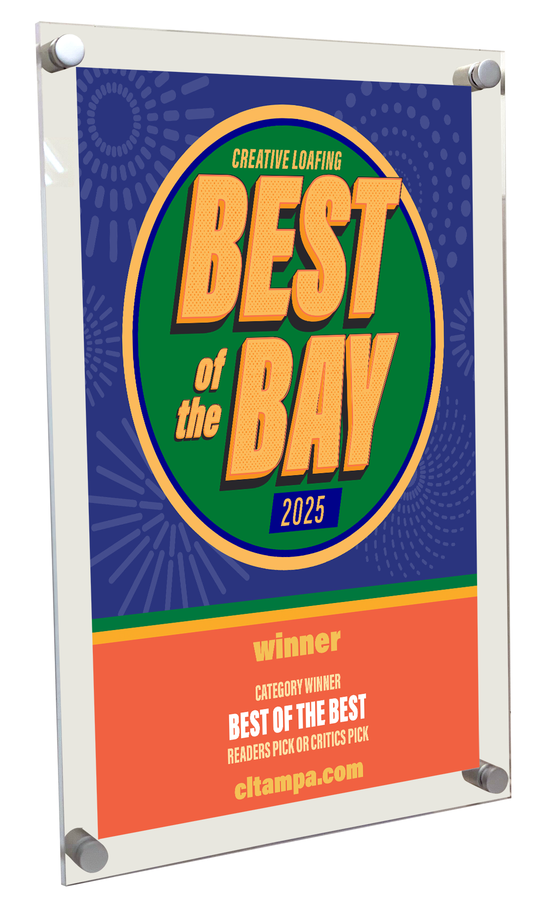 CL Tampa Bay Best of the Bay Plaque | Acrylic Standoff