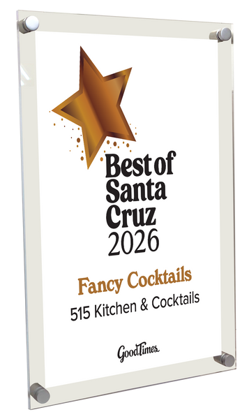 "Good Times: Best of Santa Cruz" Award Plaque