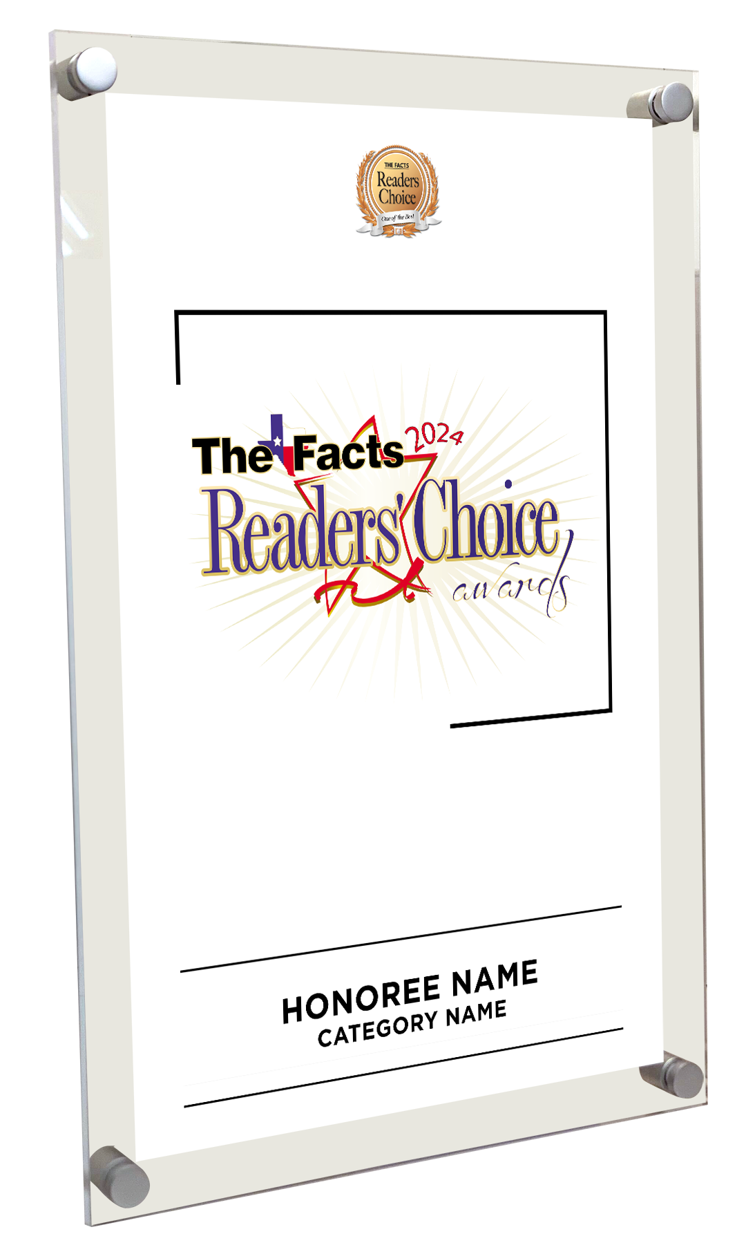 The Facts Readers Choice Award Acrylic Plaque