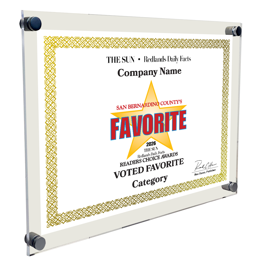 The Sun & Daily Facts Best Of and Readers Choice Certificate - 10