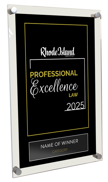 Rhode Island Monthly Excellence in Law Award - Acrylic Standoff Plaque