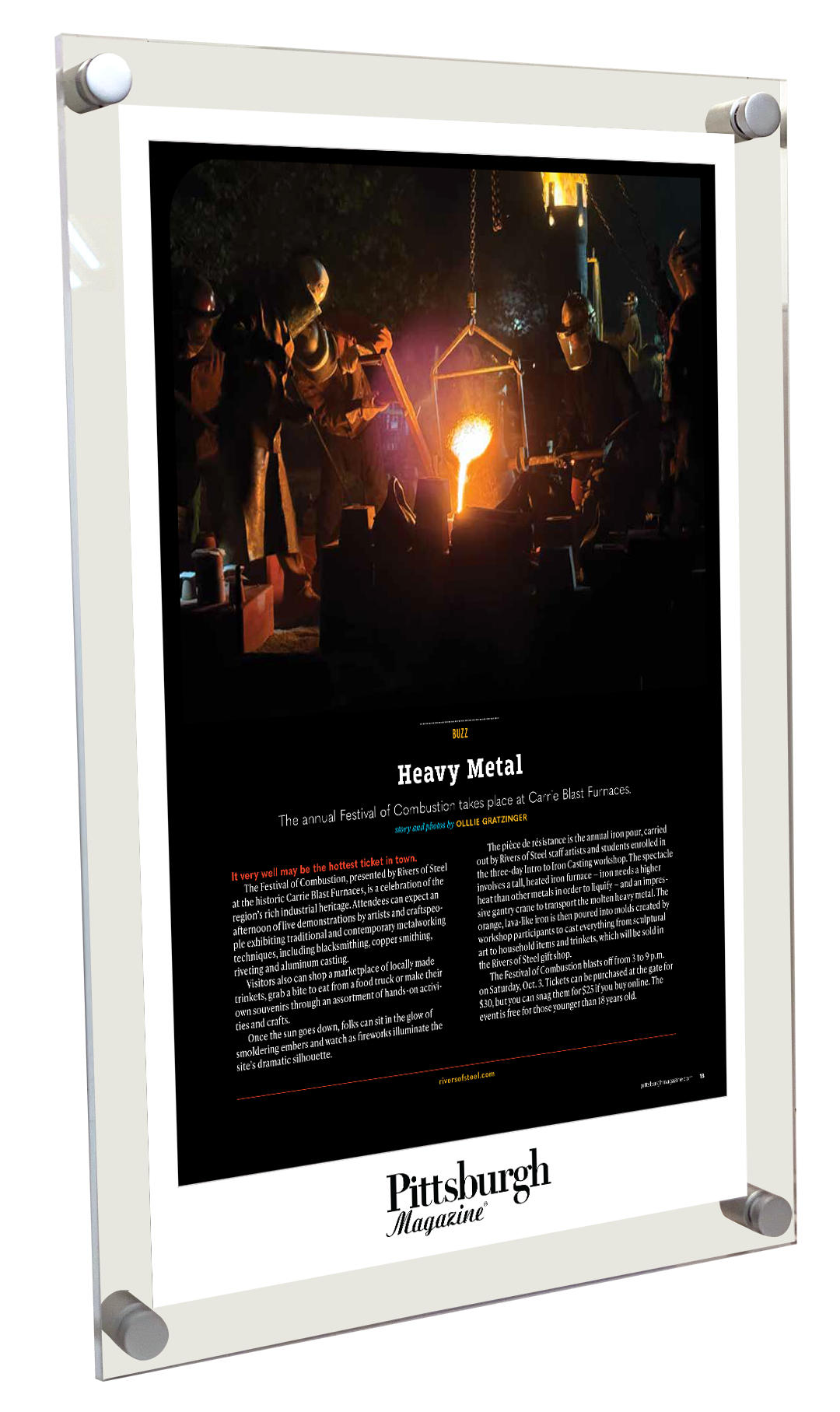 Pittsburgh Magazine - Articles & Covers - Acrylic Standoff Plaque