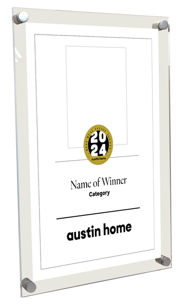 Austin Home "Best Real Estate Agents" Award - Acrylic Standoff Plaque