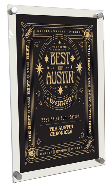 "Best of Austin” Award Plaques - Acrylic Standoff