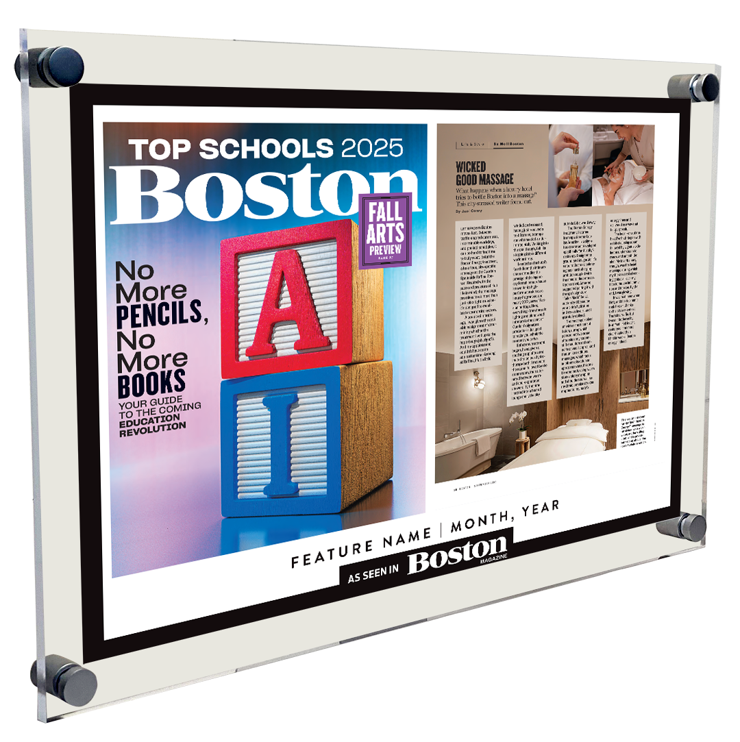 Boston Magazine Editorial Article Acrylic Standoff Plaque
