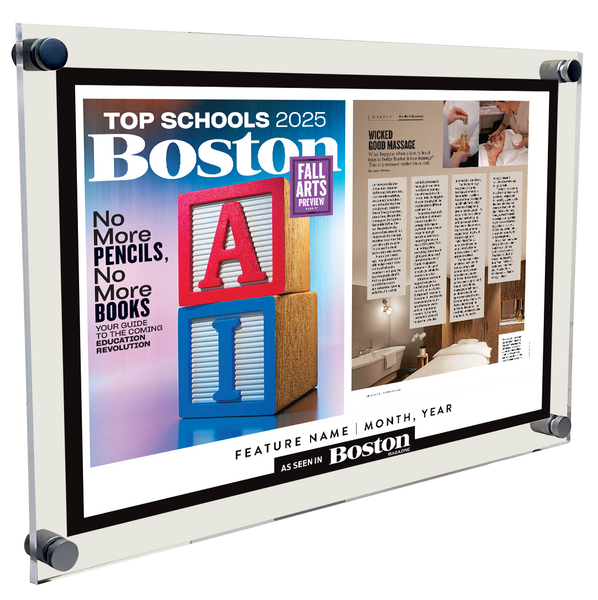 Boston Magazine Editorial Article Acrylic Standoff Plaque