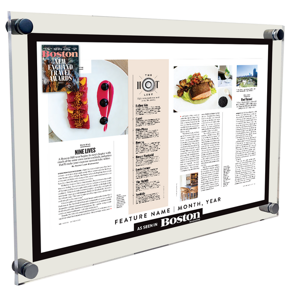 Boston Magazine Editorial Article Acrylic Standoff Plaque