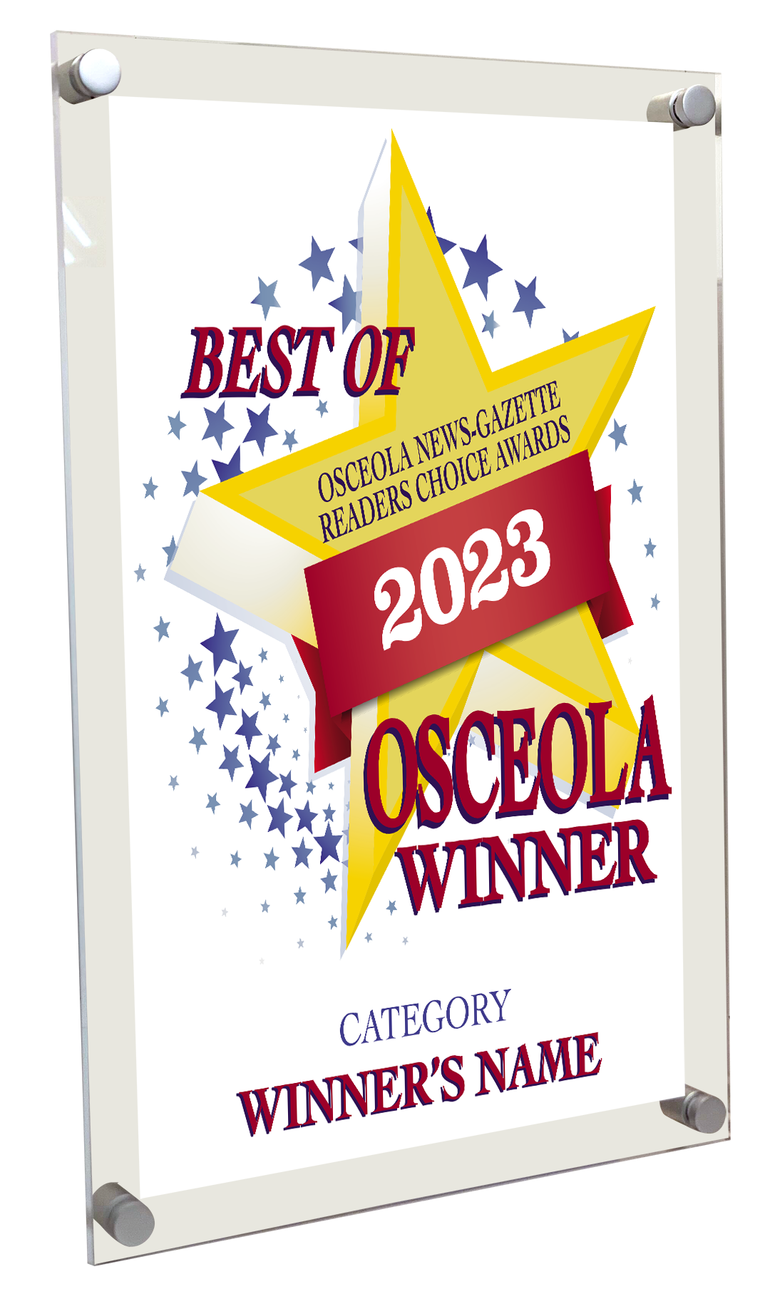Best Of Osceola - Acrylic Standoff Plaque