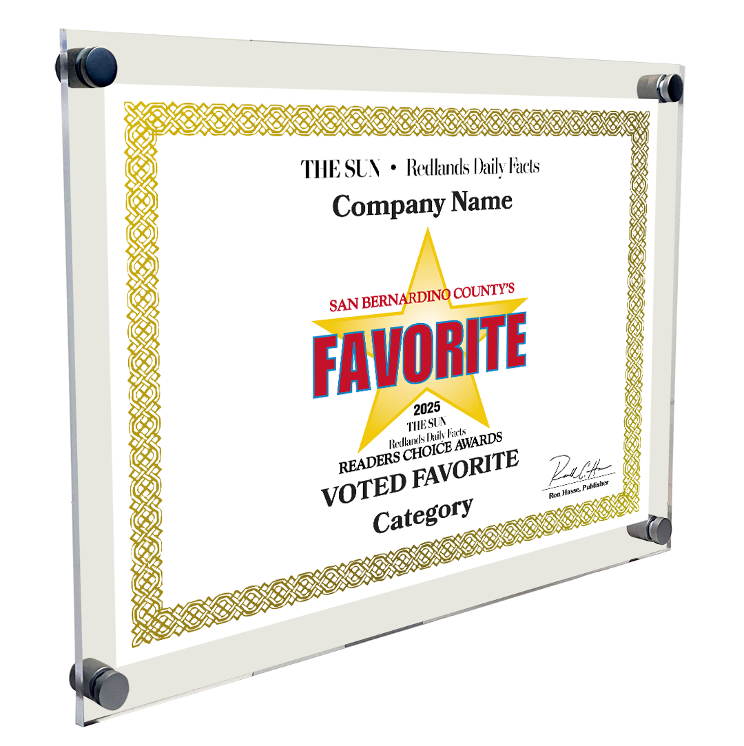 The Sun & Daily Facts Best Of and Readers Choice Certificate - 10