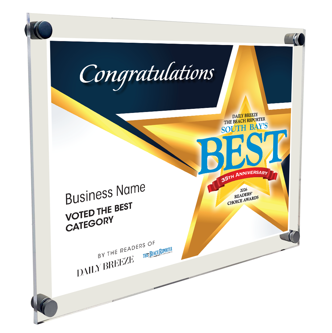 South Bay's Best Of and Readers Choice Certificate - 10