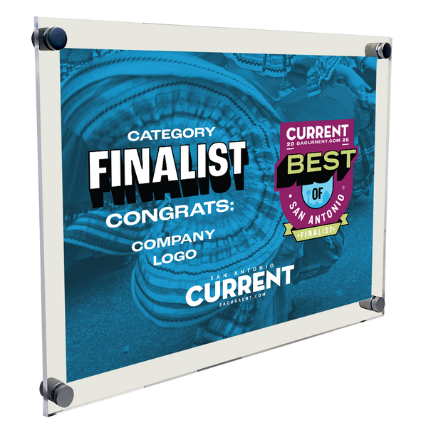 San Antonio Current "Best of San Antonio" Award Plaque - Acrylic Standoff