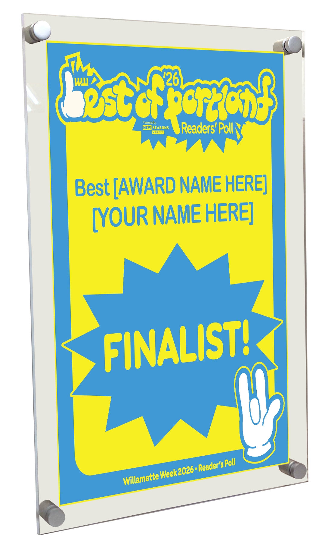 Willamette Week - Best of Portland - Acrylic Plaque