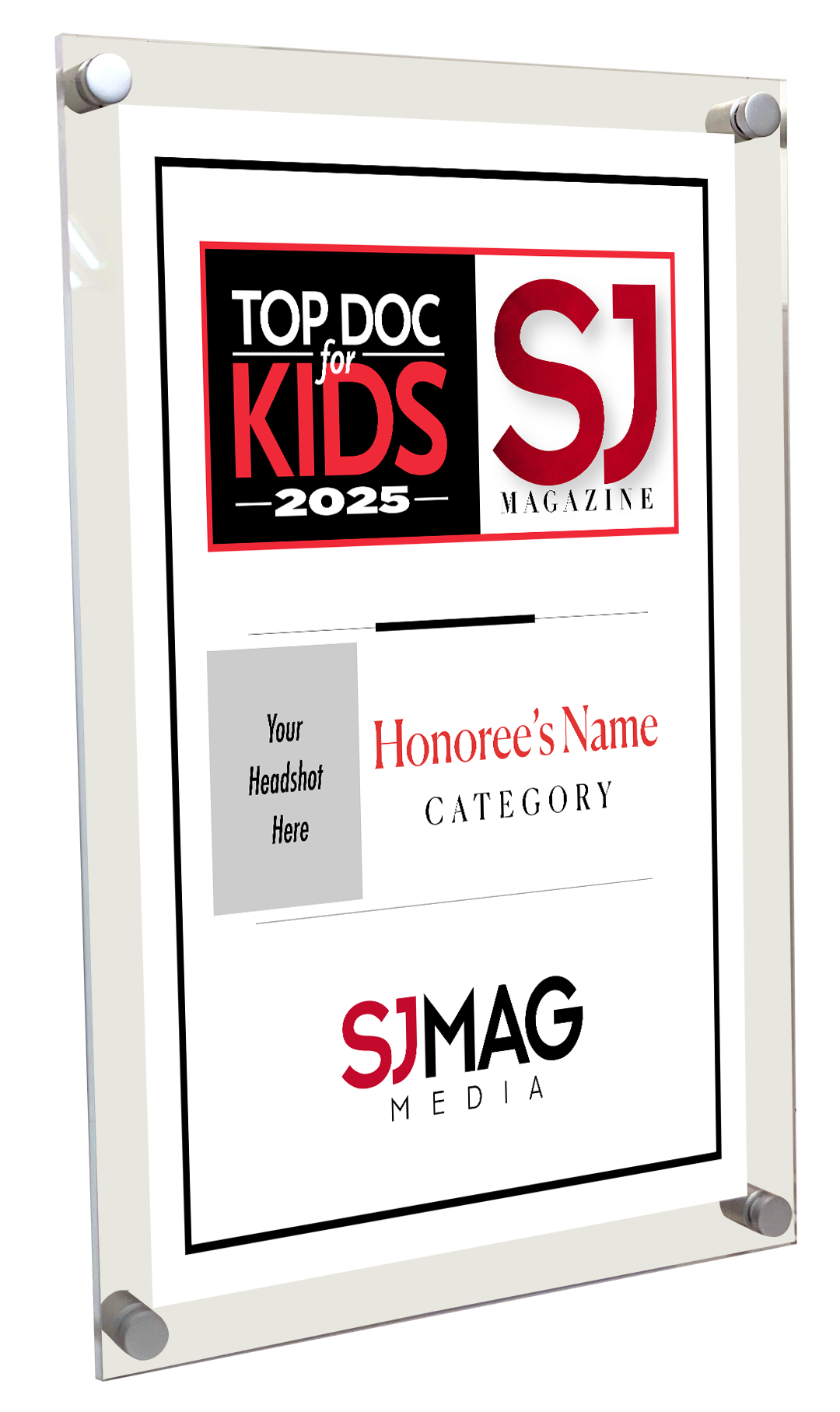 SJ Mag - Top Doc For Kids - Acrylic Plaques