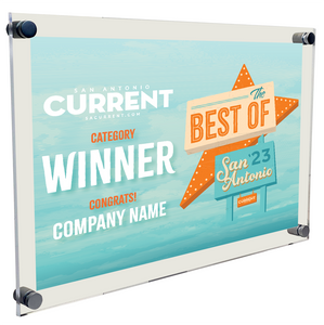 San Antonio Current "Best of San Antonio" Award Plaque - Acrylic Standoff