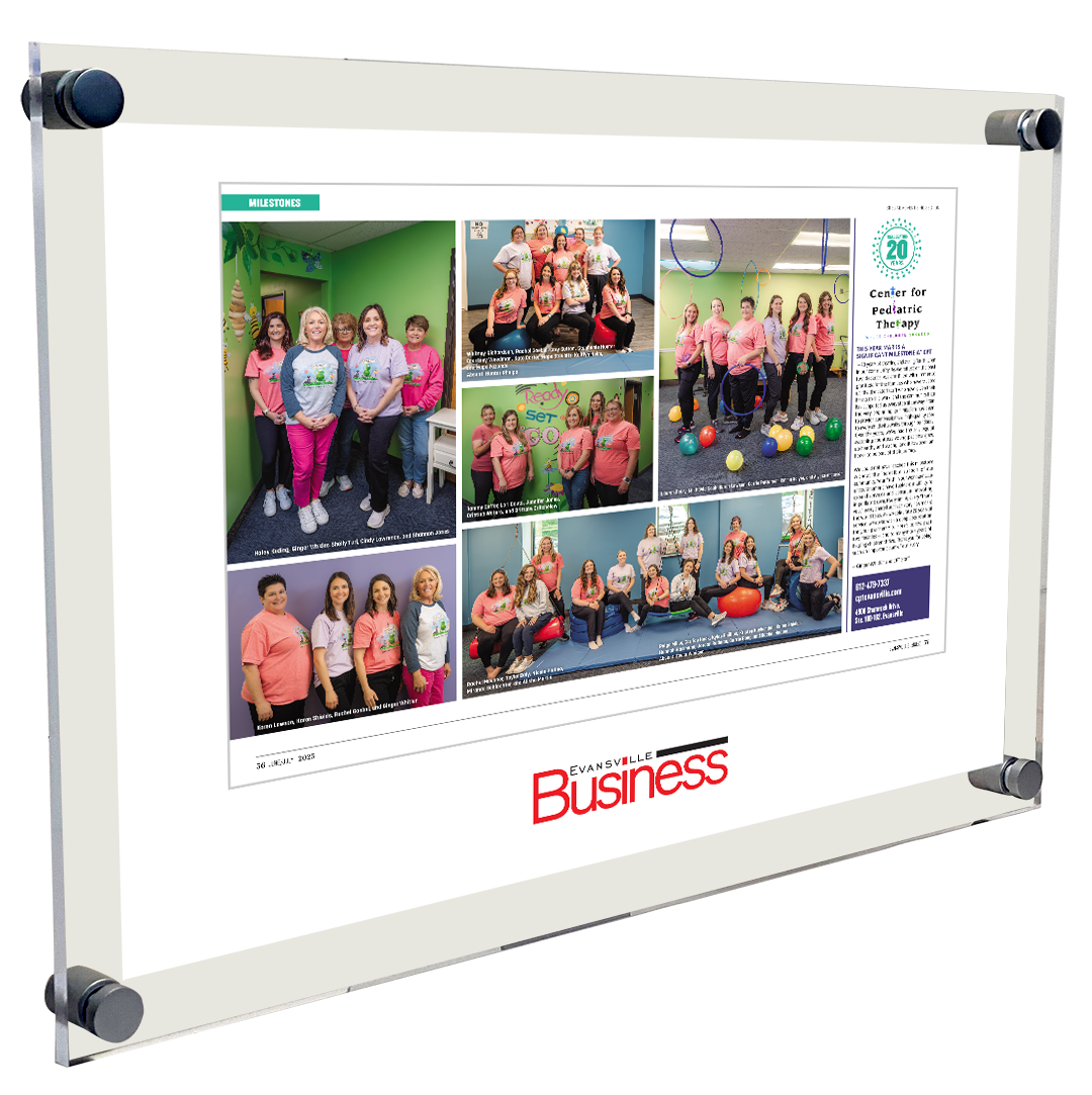 Evansville Business - Milestones - Acrylic Plaques