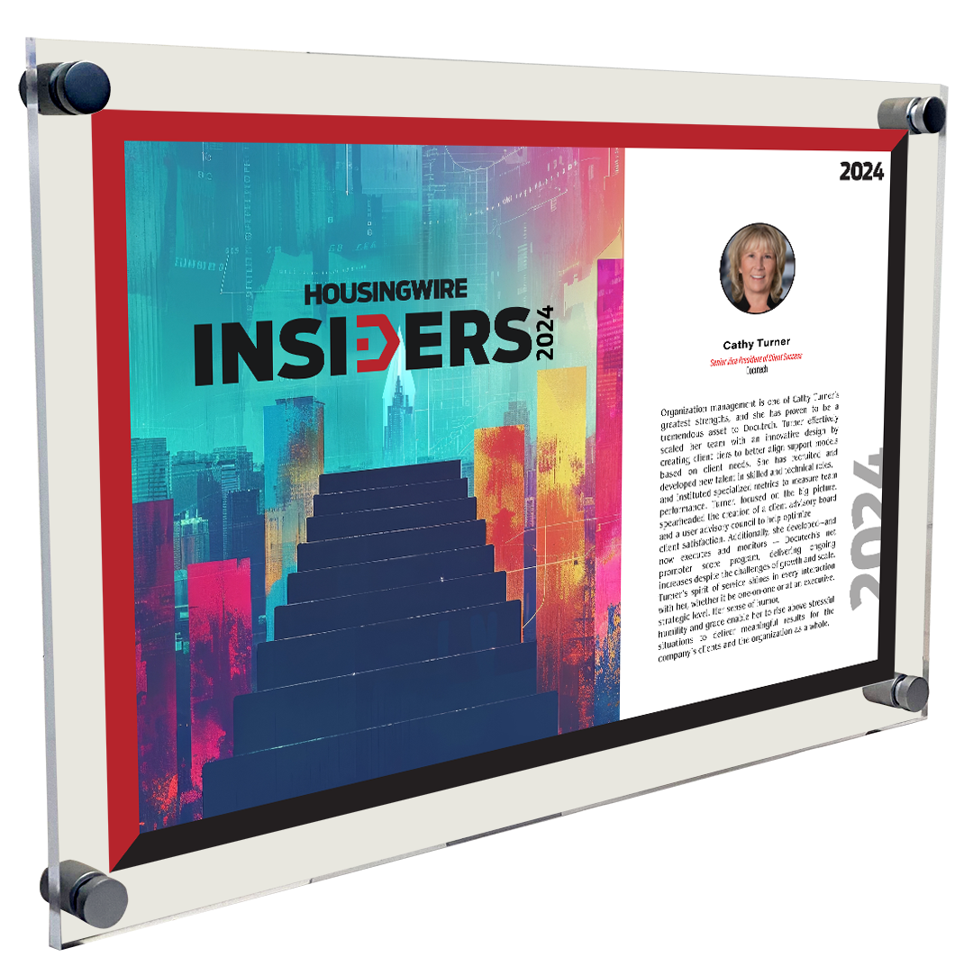 HousingWire Editorial Award Programs Profile Spread Plaque - Acrylic Standoff