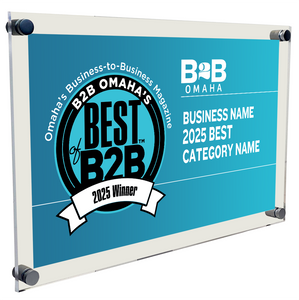 B2B Omaha's Best of B2B Award Spread - Acrylic Plaque