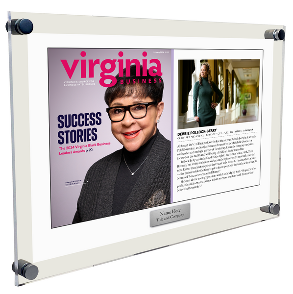 Virginia Business Black Business Leaders Cover with Profile Plaque - Acrylic Standoff