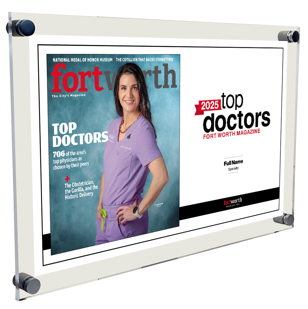 Fort Worth Magazine Top Doctor Acrylic Plaque - Cover & Award