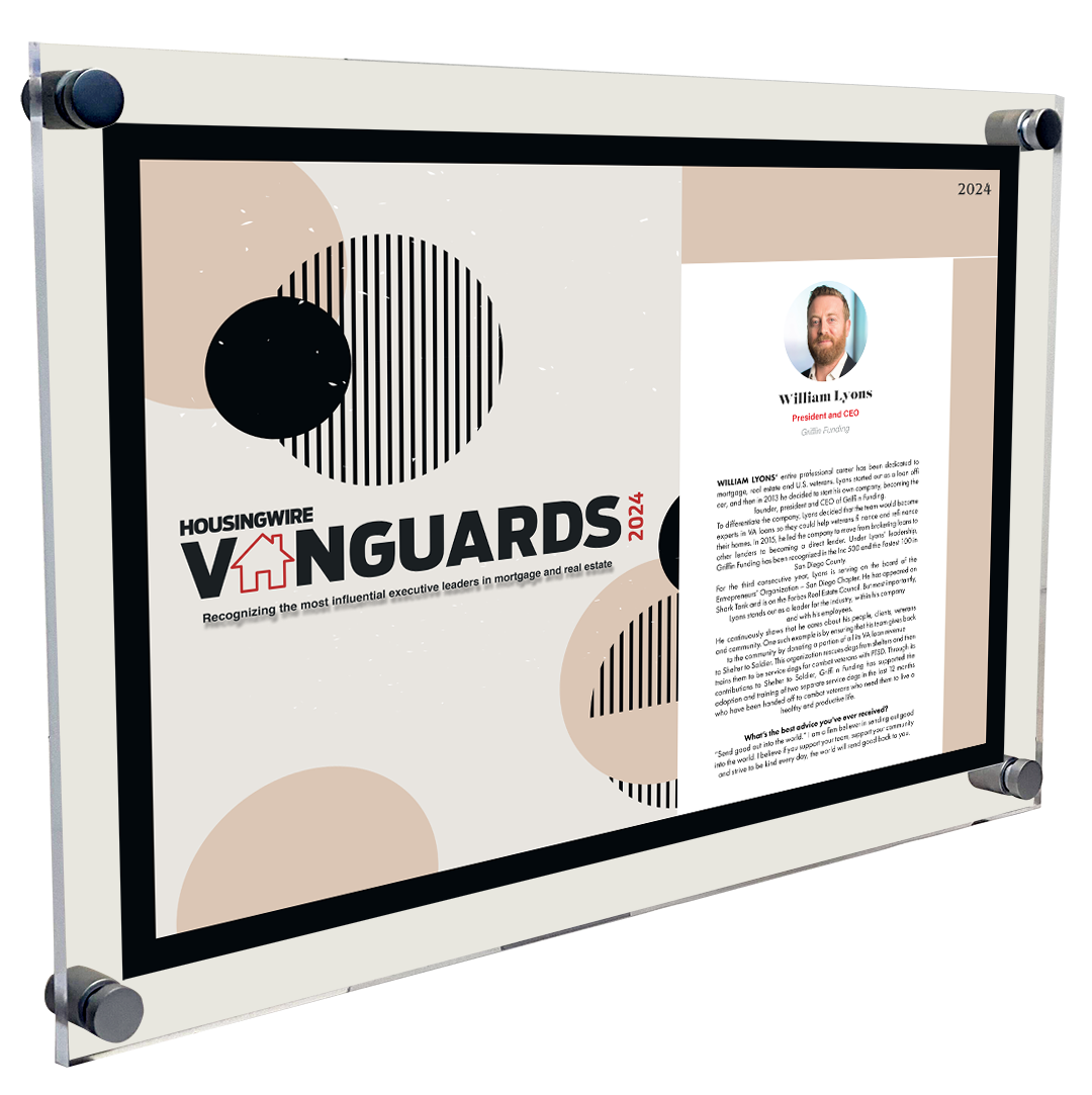 HousingWire Editorial Award Programs Profile Spread Plaque - Acrylic Standoff