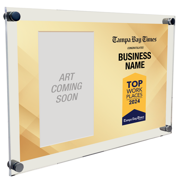 Tampa Bay Times Top Workplaces Award - Acrylic Standoff Plaque