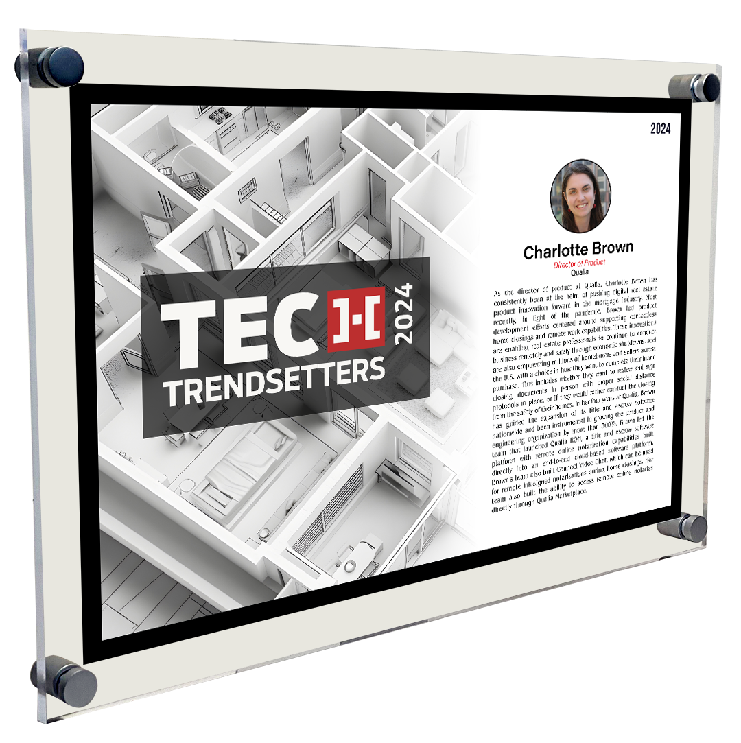 HousingWire Editorial Award Programs Profile Spread Plaque - Acrylic Standoff