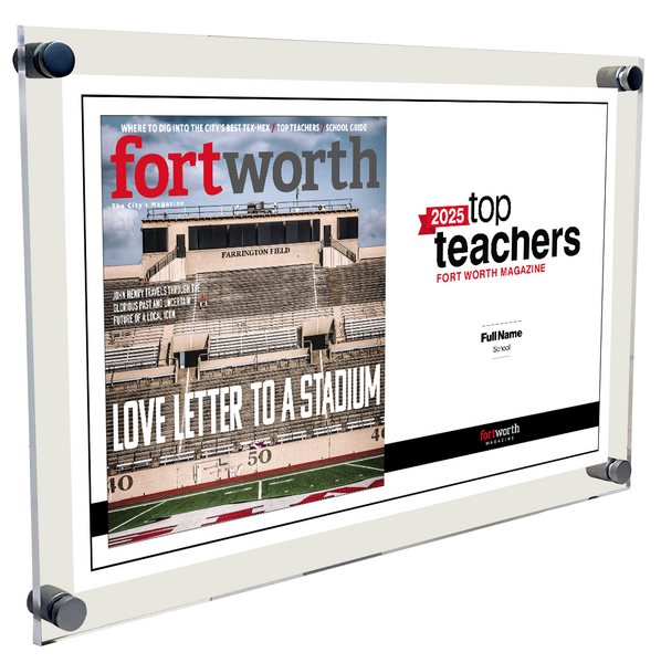 Fort Worth Magazine Top Teachers Acrylic Plaque - Cover & Award