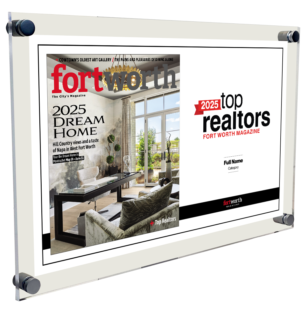 Fort Worth Magazine Top Realtor Acrylic Plaque - Cover & Award