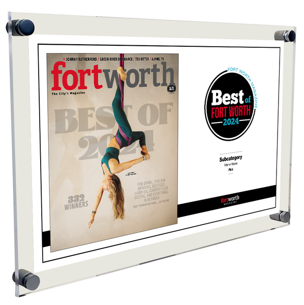 Fort Worth Magazine Best Of Acrylic Plaque - Cover & Award