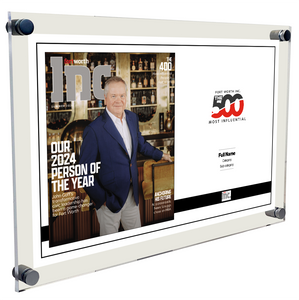 Fort Worth Inc. 500 Award Spread Acrylic Plaque