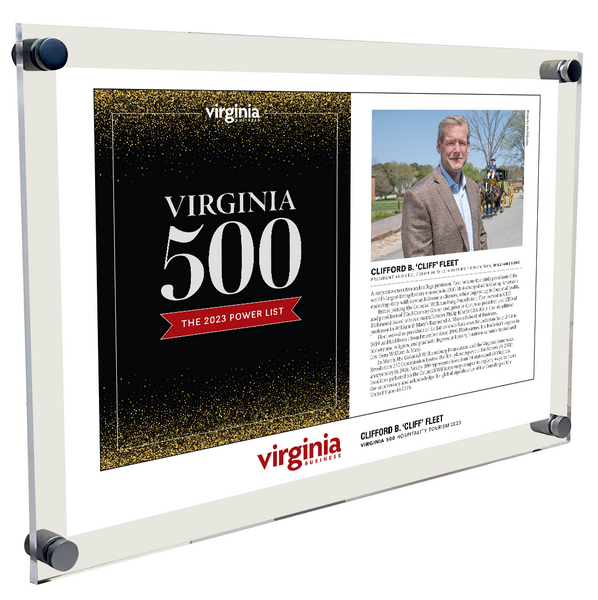 Virginia 500 Cover with Profile Plaque - Acrylic Standoff