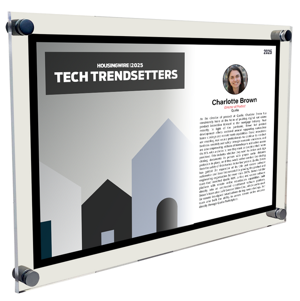 HousingWire Editorial Award Programs Profile Spread Plaque - Acrylic Standoff