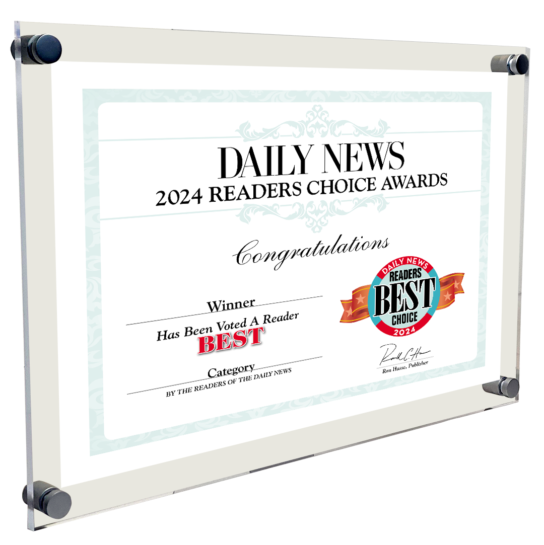 LA Daily News Best Of and Readers Choice Certificate - 10