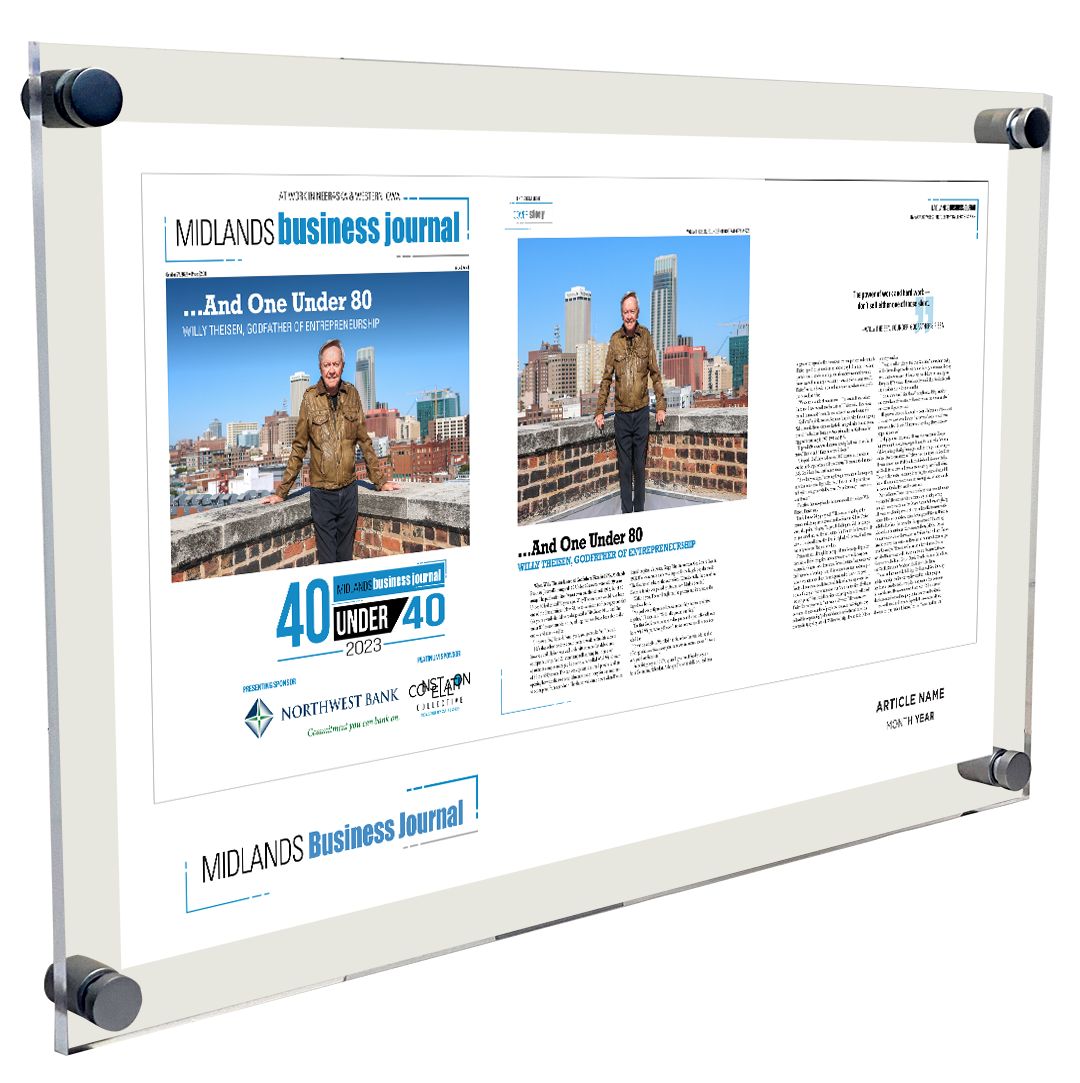 Midlands Business Journal Article & Cover Spread<br> Plaque