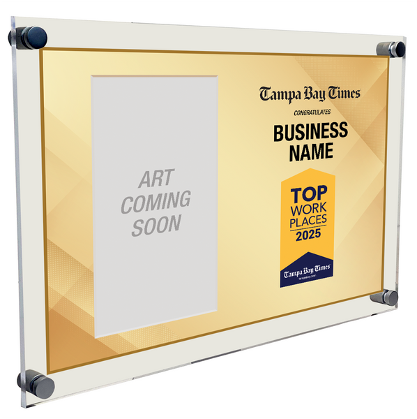 Tampa Bay Times Top Workplaces Award - Acrylic Standoff Plaque