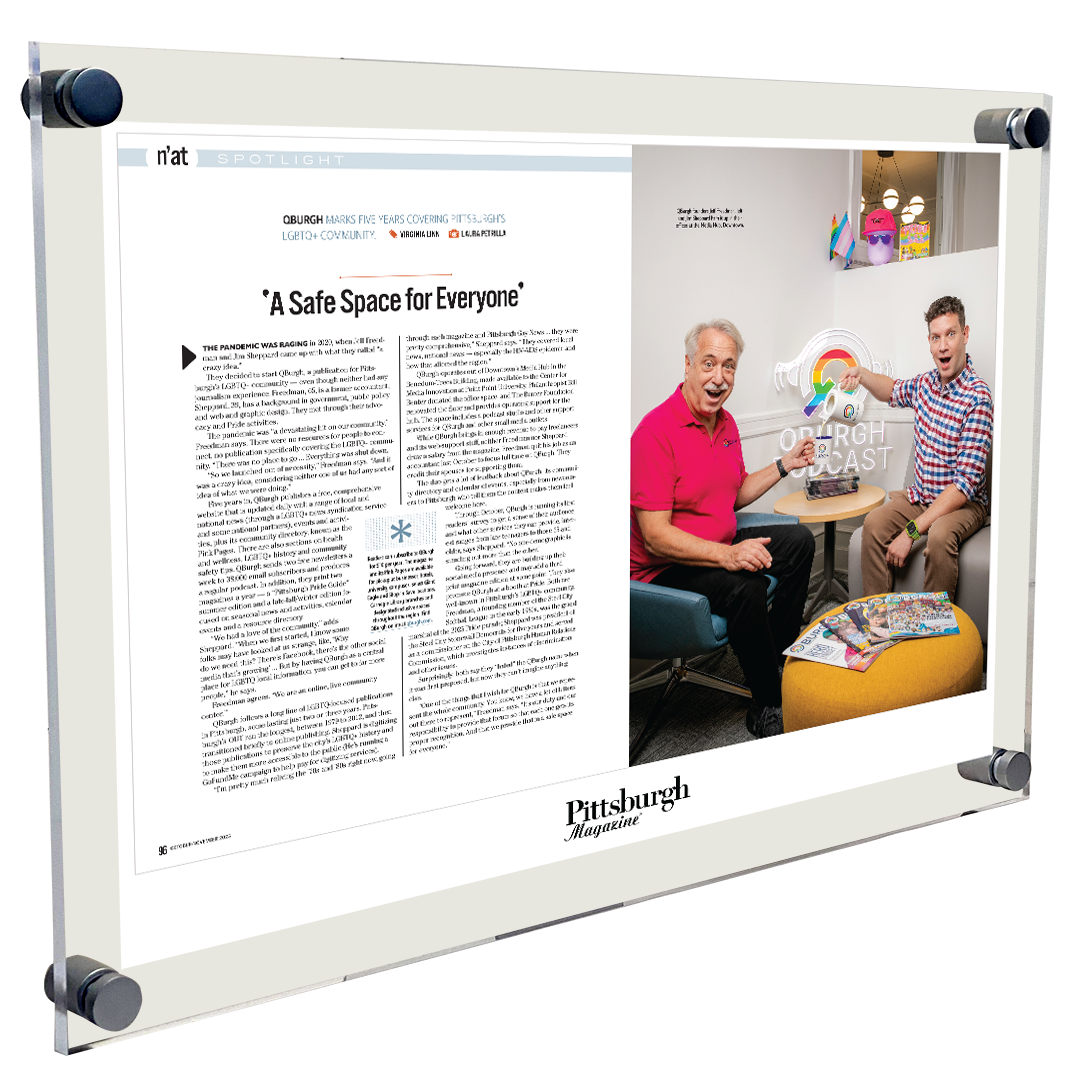 Pittsburgh Magazine - Articles & Covers - Acrylic Standoff Plaque