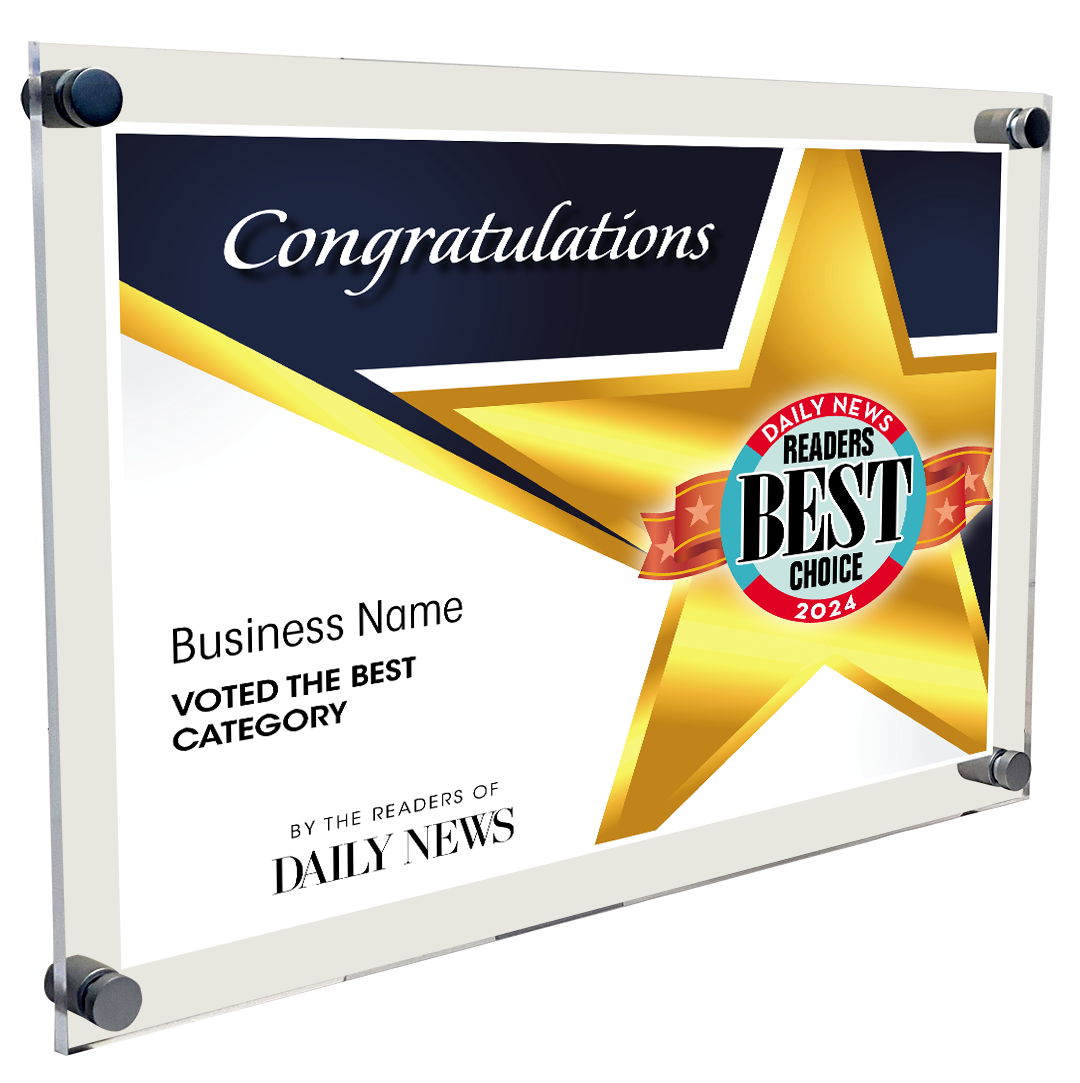 LA Daily News Best Of and Readers Choice Certificate - 10