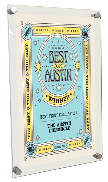 "Best of Austin” Award Plaques - Acrylic Standoff