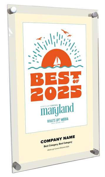 What's Up? Magazine "Best of Central Maryland" Acrylic Award Plaque